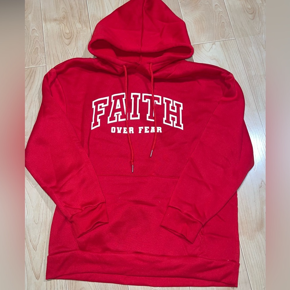 Red 'Faith Over Fear' Hoodie